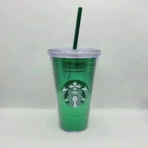 Starbucks Other - Starbucks 16 Oz Cold Cup Acrylic Dark Green Original Straw Coffee Company 2012